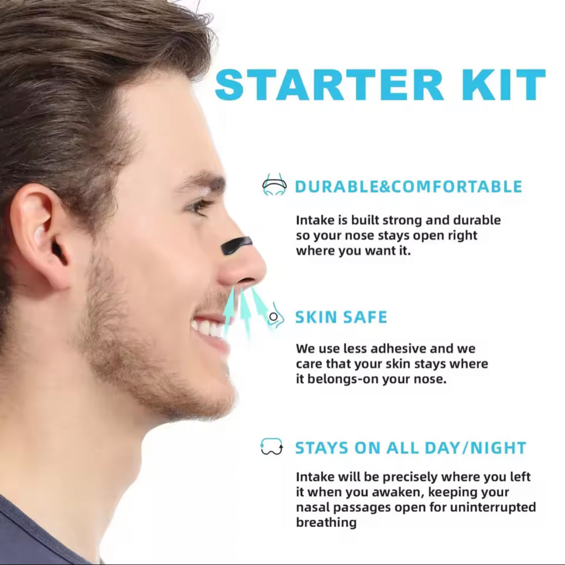 Magnetic Anti Snore Nose Clip, Nasal Breathing Dilators Starter Kit, Breathing Magnetic Nasal Strip Magnetic Anti Snore Nose Clip, Nasal Breathing Dilators Starter Kit, Breathing Magnetic Nasal Strip